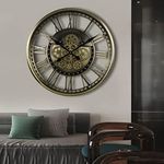 Mechanical Wall Clock Moving Gears,