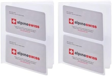 Alpine Swiss Set of 2 Hipster Wallet Plastic Inserts 6 Page Picture Card Holders