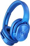 Zihnic Active Noise Cancelling Headphones, 40H Playtime Wireless Bluetooth Headset with Deep Bass Hi-Fi Stereo Sound,Over-Ear Headphone,Comfortable Earpads for Travel/Home/Office (Blue)