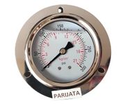 Parijata Water pressure Gauge | Gly filled Pressure Gauge, Back 1/8" BSP 0-21 kg/cm²