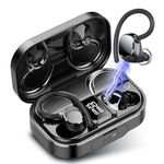 Wireless Earbuds, Bluetooth 5.3 Headphones with Powerbank, Noise Canceling Mic, Bluetooth Earphones 120Hrs Playtime, Wireless Headphones LED Display, IPX7, Sport Headsets in Ear EarHooks for Running