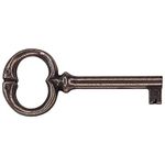 cyclingcolors 1x Vintage Style Open Barrel Skeleton Key 77 mm Furniture Cabinet Antique Dark Bronze Look