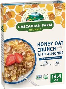 Cascadian Farm Organic Honey Oat Crunch Cereal With Almonds, Non-GMO, 14.4 oz.
