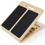 Yirilan Professional Wooden Slant Board, Adjustable Incline Board and Calf Stretcher, Balance Stretch Board - Extra Side-Handle Design for Portability