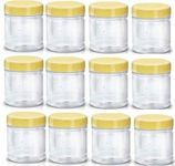 Sunpet Polyurethane Jar Set - 250 Ml, 12 Pieces, Clear, Yellow, 250 Milliliter