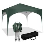 WOLTU Pop-up Gazebo, Gazebo 3m x 3m, Folding Event Shelter for Outdoor, Garden, Camping, Height Adjustable, Waterproof, UV-Protection, with Carry Bag,Green