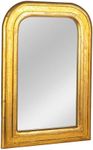 Creative Co-Op Antique Mango Wood Oval Wall Mirror, Gold