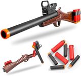 Toy Shotgun Shell ejecting Soft Bullet foam blasters pellet Ball realistic dart gun Sniper Rifle with scope cool stuff that look real Shooting Game for year old kids boys toys gift ideas (toy shotgun)