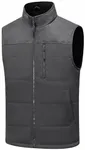 Msmsse Men's Full Zip Fleece Vest Outerwear with Pockets Windproof Lightweight Winter Vest for Men Grey M