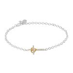 Alex and Ani Crystal in Heart Bracelet Gold One Size, One Size