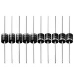 30 Pieces 15SQ045 Schottky Diodes, Barrier Rectifier Diode 15A 45V Diode Axial Schottky Blocking Diodes for Solar Panel (6CM, Black)