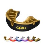 OPRO Gold Level Mouthguard, Adults and Kids Sports Mouth Guard, Featuring Revolutionary Fitting Technology for Boxing, Lacrosse, MMA, Martial Arts, Hockey, and All Contact Sports (Black, Youth)