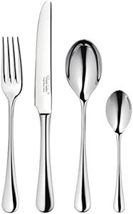 Robert Welch Radford Bright, 24 Piece Cutlery Set for 6 People. Made from Stainless Steel. Dishwasher Safe.