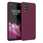 kwmobile Case Compatible with Samsung Galaxy A12 Case - Soft Slim Protective TPU Silicone Cover - Bordeaux Violet