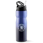 Chelsea FC Water Bottle with Straw - Metal Water Bottle for Football Fans Sports Work Gym Gifts for Men