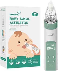 GROWNSY Electric Nasal Aspirator for Baby, Nose Sucker with 3 Tips, Beige