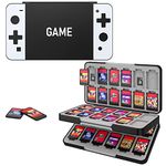 MoKo 48 Game Card Case Compatible with Nintendo Switch OLED 2021/Switch/Switch Lite, Switch Games Holder case for Switch Game Card & SD Card, Slim & Portable Game Card Storage Box, BkWhtG