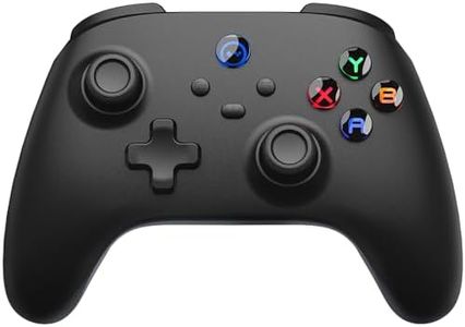 MOMEN 2.4G PC Gaming Controller Wireless with Hall Effect Joysticks & Triggers, PC Game Controller for Windows/Android/Steam Deck/iPhone/Switch, Bluetooth Gamepad with 8 RGB Colors/Turbo/Back Paddles - Black