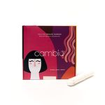 cambio 100% Organic Cotton Tampons With Cardboard Applicators, 8 Pieces, GOTS Certified, FDA Approved, Dermatologically Tested (Regular)