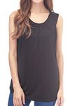 Smallshow Women's Maternity Nursing Tank Top Sleeveless Comfy Breastfeeding Clothes X-Large Black