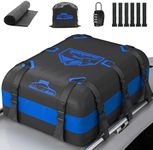 Rymopuey Roof Bag 20 Cubic/566 L, Waterproof Car Roof Bag No Rack Needed, Roof Box with Anti-Slip Mat and 6 Heavy-Duty Straps, Folding Soft Car Roof Box for Cars with/Without Rack (Blue 566L)