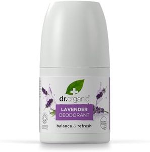 Dr Organic Deodorante alla Lavanda, Senza Alluminio, Per Uomini, Per Donne, Naturale, Vegano, Cruelty-Free, Senza Parabeni e SLS, Riciclato e Riciclabile, Certificato Biologico, 50ml