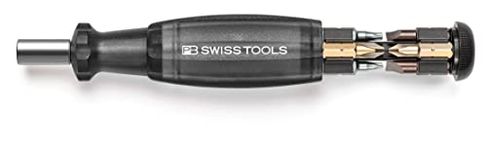 PB Swiss Tools PB-6464-Black Insider Pocket Tool with integrated bit magazine and 8 PrecisionBits C6 - Swiss Made