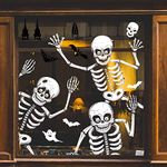 70 PCS Halloween Window Clings Halloween Window Stickers Skeleton Ghosts Bats Halloween Decorations for Windows Glass Walls Halloween Haunted House Party Supplies