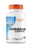 Doctor's Best Nattokinase, 2000 FU, Enzyme Supplement, 90 Vegan Capsules, Supports Heart Health and Blood Circulation