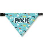 PawsIndia Dog Bandana with Collar Small Medium Large Dogs & Cats 100% Adjustable with Buckle Stretchable Fabric Multi-Dog-2