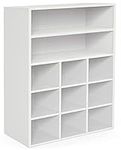 LOWOSA White Shoe Cubby, Stackable 