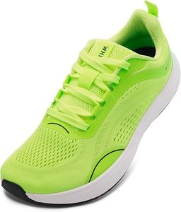 WHITIN Mens Zero Drop Width Wide Toe Box Road Running Shoes Size 11 Tennis Athletic Gym Sports Walking Outdoor Workout Cross Training Fluorescent Green 45
