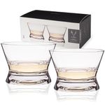 Viski Tequila Tasting Set Crystal Tequila Glasses Neat Spirit Glasses for Tequila, Mezcal, Bourbon, Scotch, Brandy 6oz Set of 2