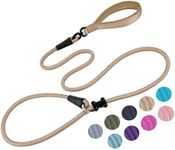 Slip Lead Dog Leash(6ft)，Strong Nylon Rope Leash Anti-Choking Anti-Pull and Outdoor Walking Training Lead for Small Medium Large Dogs (Light Military Tan, 1/2"×6ft)