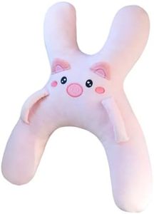 JIABAOZ Schlafkissen Für Auto Kinder, Autositz Kissen Kinder,Kinderreisekissen,H-förmiges Auto Sicherheitsgurtkissen,Reisen, Flugzeug, Zug (Rosa Kätzchen)
