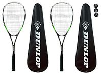 Dunlop NanoMax Tour Squash Racket Twin Set inc Full Protective Cover & 3 Squash Balls