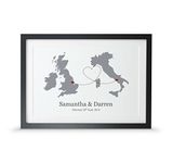 Personalised leaving map gift | Moving abroad print