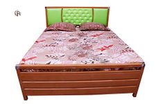 Royal Interiors Lingreen Metal Bed Single Size Bed with Hydraulic Storage for Bedroom Living Room Furniture Single Bed for Home (Single Size Bed) (75"x48")