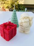 Yellow Petal Christmas Scented Candle | Xmas Candle | Santa, Gift & Tree | Pack of 3