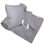 iBeani Quishion – A Clever, Quality Scatter Cushion that Unzips & Unfolds into a Full Size Quilt/Blanket/Throw - Grey