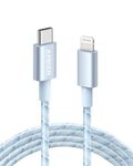 Anker New Nylon USB C to Lightning Cable, Apple MFi Certified for iPhone 14 Series, and More (6FT,Blue)