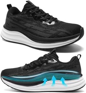 Women's Orthopedic Tennis Shoes: Orthotic Neuropathy Recovery Arch Support Plantar Fasciitis Heel Spurs Metatarsal Trail Sneakers, Breathable Outdoor Bowling Hiking Training Walking Shoes Black Size 9