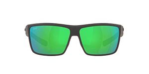 Costa Del Mar Men's Rinconcito Sunglasses, Matte Grey/Green Mirrored Polarized, 60 mm