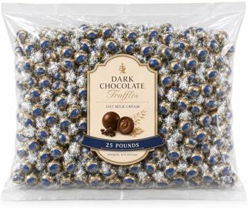 Dark Chocolate Oatmilk Truffles Individually Wrapped Bulk Bag - 25 lb (Approx. 875 pieces)