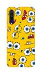 VediArt Designer Printed Polycarbonate Plastic Back Cover for Xiaomi MI A3 - Spongebob face Emoticons - Multicolor