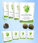 Human Birds International Customizable Seed Balls Return Gift Package for World Environment Day | 2 Seed Balls Per Pouch | Pack of 100 Packets (Banyan Seed Balls)