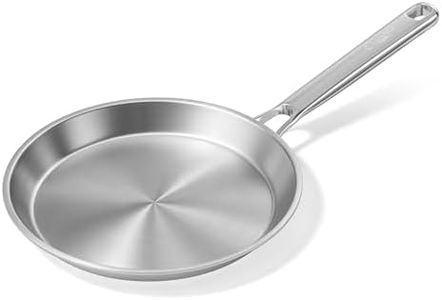 COOKER KING 11" Stainless Steel Crepe Pan, Everyday Flat Skillet