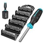 DURATECH 60 in 1 Multi-Function Screwdriver Sets, Magnetic Screwdriver Sets with Phillips, Slotted, Square and Torx, Storage Case Design, Suitable for Machine Maintenance and DIY Repair