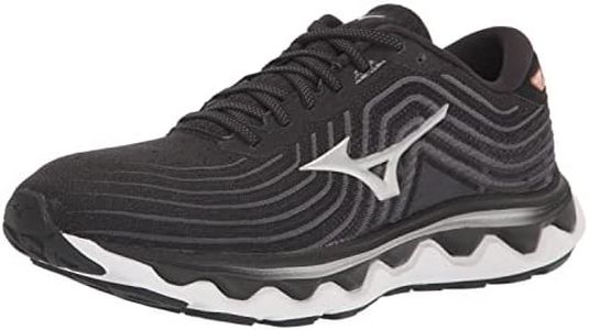 Mizuno Men's Wave Horizon 6 Sneaker, Black/Silver, 11 Wide