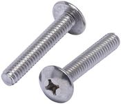 1/4"-20 X 1-1/2" Stainless Phillips Truss Head Machine Screw, (25pc), Coarse Thread, 18-8 (304) Stainless Steel, by Bolt Dropper